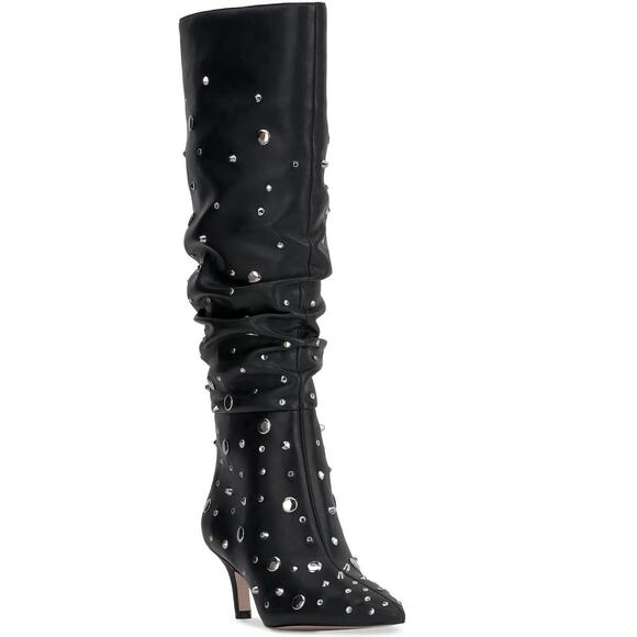 Jessica Simpson Women Naevy Knee High Slouch Boots Size US 7M Wide Calf Black - Picture 1 of 5